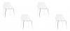 Lot de 4 chaises design blanches - Lily